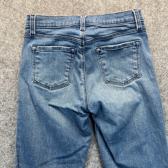 J Brand Jeans Women's 26 Adele Mid Rise Straight Leg Light Blue Raw Hem Denim - Picture 14 of 15